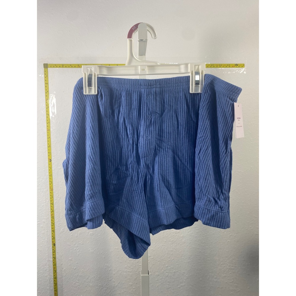 Auden Cozy Ribbed Pajama Shorts Blue XL NWT‎ Sleepwear Loungewear